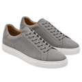 Premium Nubuck Leather Trainers – Stone Grey | Maison Valor