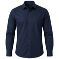 Tailored Premium Cotton Shirt – Deep Navy | Maison Valor